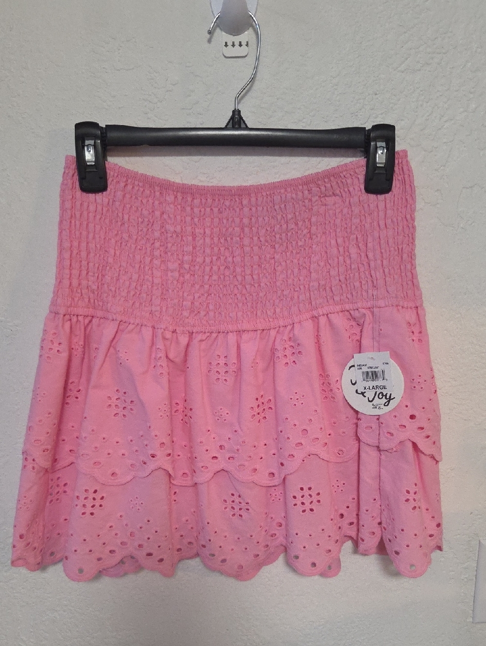 NWT "Jolie & Joy" Smocked Ruffle Eyelet Skirt Junior Size X-Large